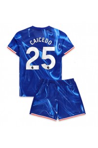 Chelsea Moises Caicedo #25 Babytruitje Thuis tenue Kind 2024-25 Korte Mouw (+ Korte broeken)